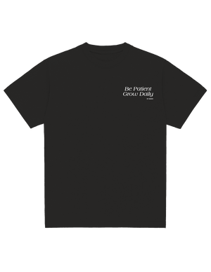 Be Patient, Grow Daily Tee - Vintage Black