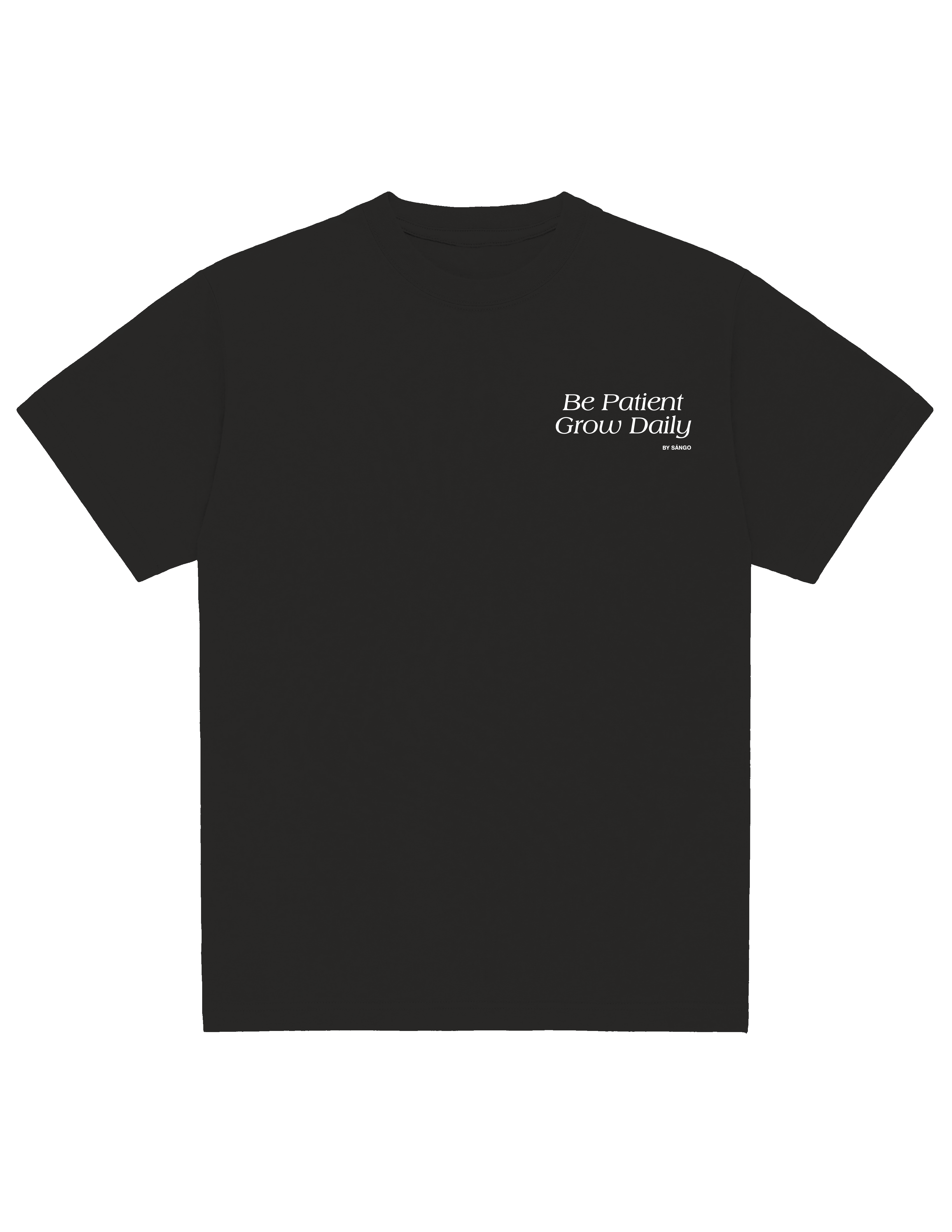Be Patient, Grow Daily Tee - Vintage Black