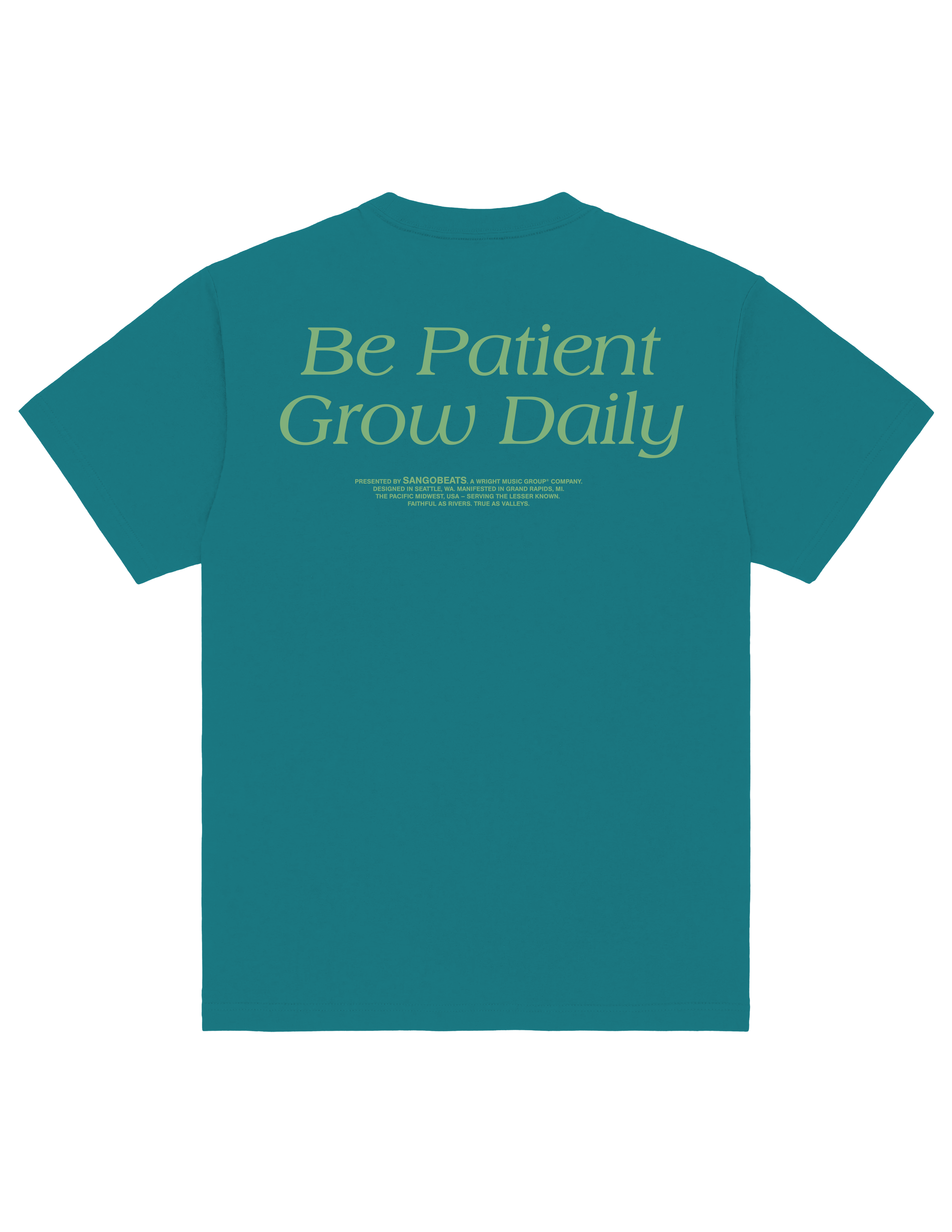 Be Patient, Grow Daily Tee - Dark Teal