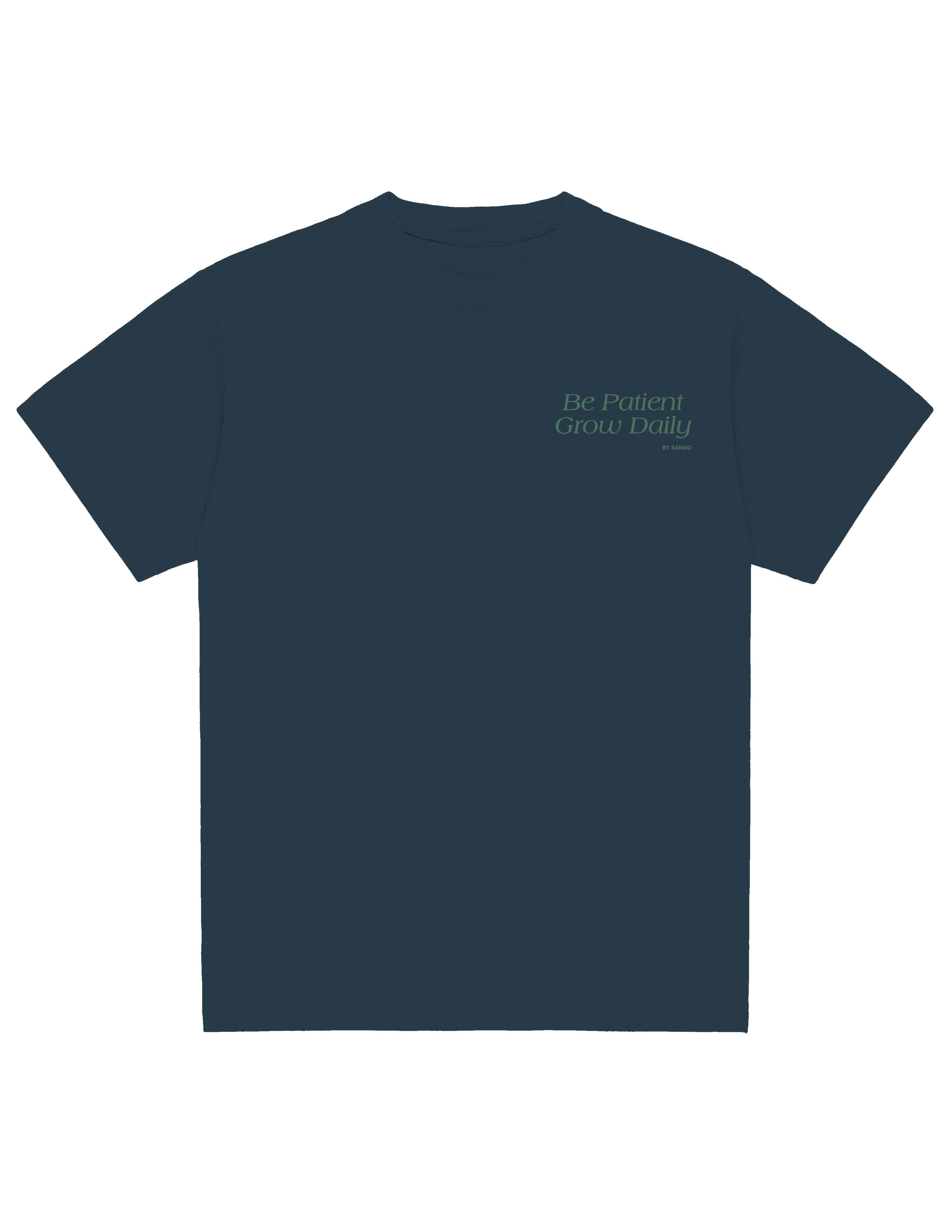 Be Patient, Grow Daily Tee - Dolphin Blue