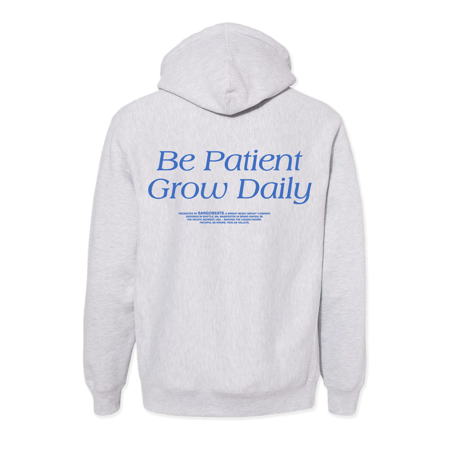 Be Patient, Grow Daily Heather Grey Hoodie